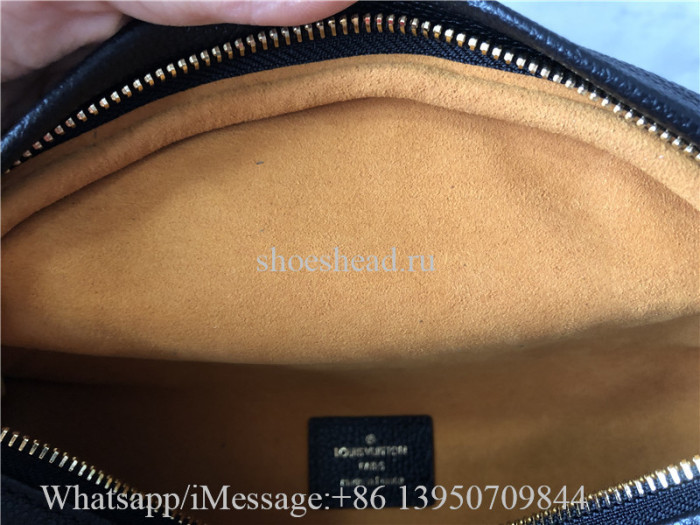 Original Louis Vuitton Bumbag Monogram Empreinte Leather Black Belt Bag M44812