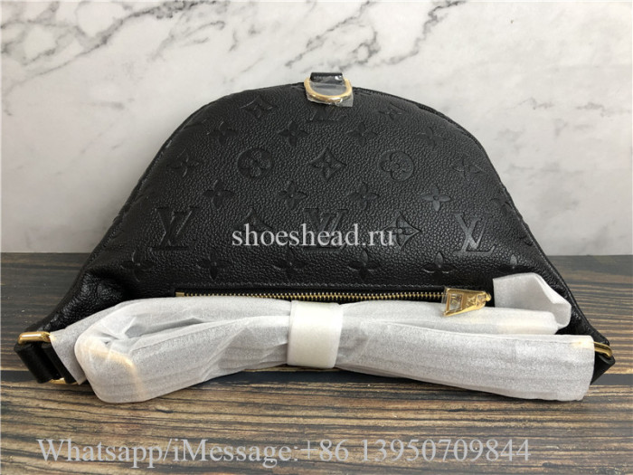 Original Louis Vuitton Bumbag Monogram Empreinte Leather Black Belt Bag M44812