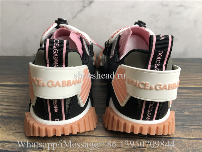 Dolce & Gabbana NS1 Slip-on Sneakers Grey Black Pink