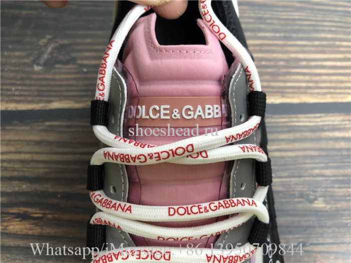 Dolce & Gabbana NS1 Slip-on Sneakers Grey Black Pink