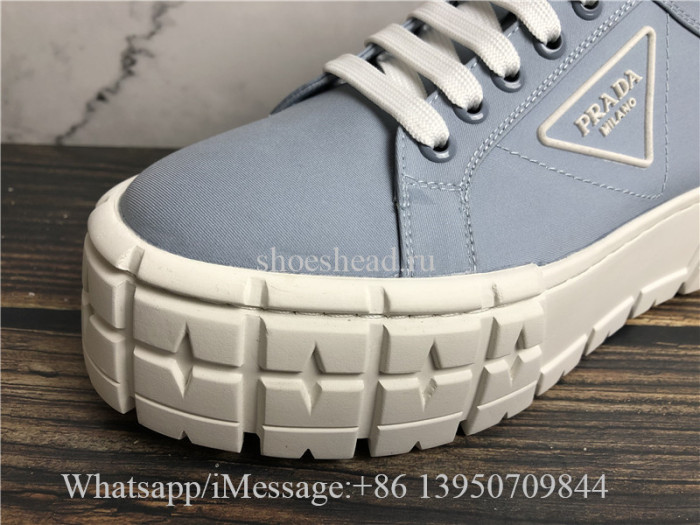 Prada Lug-Sole Platform Sneakers Blue
