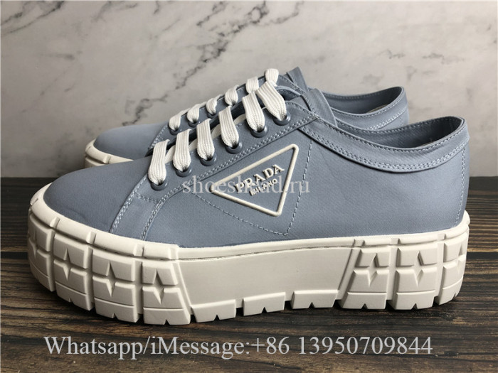 Prada Lug-Sole Platform Sneakers Blue