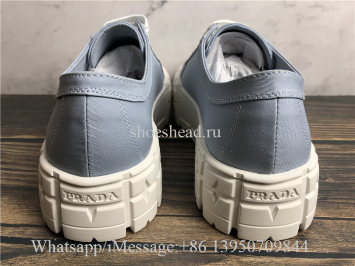 Prada Lug-Sole Platform Sneakers Blue