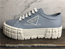 Prada Lug-Sole Platform Sneakers Blue
