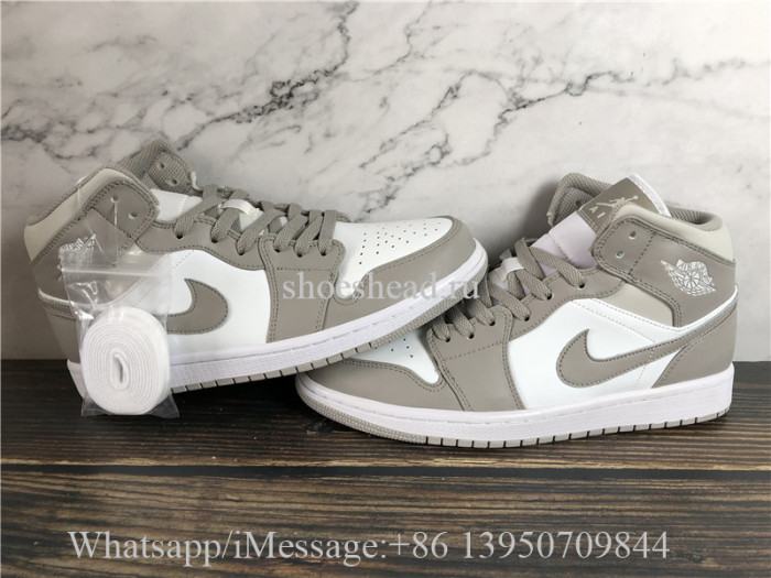 Air Jordan 1 Retro Mid Linen College Grey