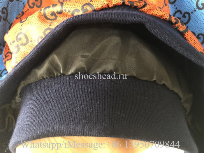 Gucci Colour Block Logo Print Tech Jersey Half-Zip Hoodie