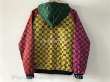 Gucci Colour Block Logo Print Tech Jersey Half-Zip Hoodie