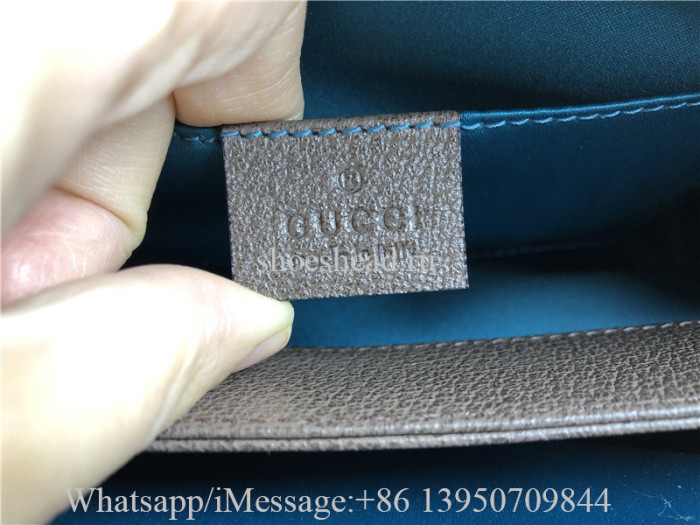 Original Gucci GG Supreme Monogram Web Small Ophidia Chain Shoulder Bag Brown