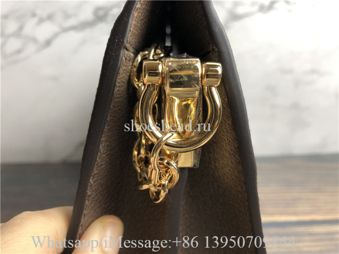 Original Gucci GG Supreme Monogram Web Small Ophidia Chain Shoulder Bag Brown