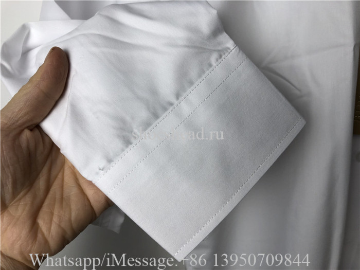 Burberry Slim Fit Monogram Motif Stretch Cotton Poplin Shirt