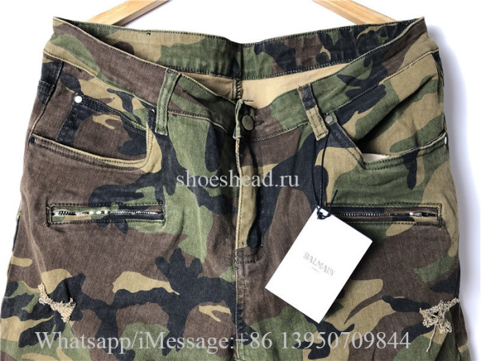 Balmain Camo Green Jeans