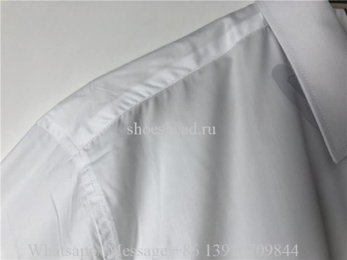 Burberry Slim Fit Monogram Motif Stretch Cotton Poplin Shirt