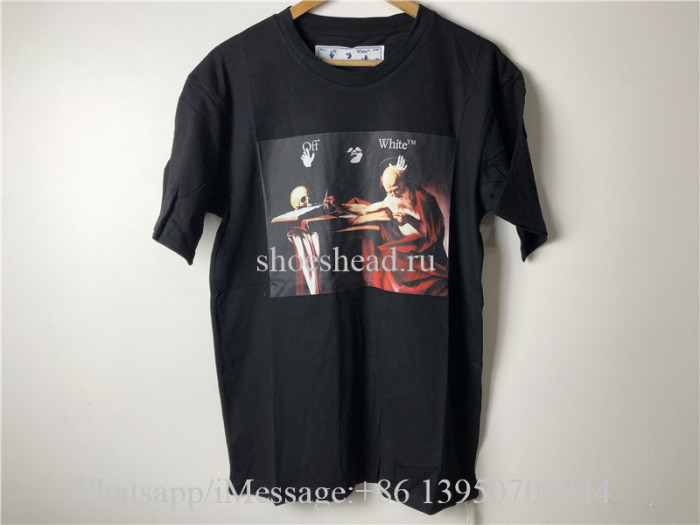 Off White Caravaggio Arrows Slim Fit Tshirt Black