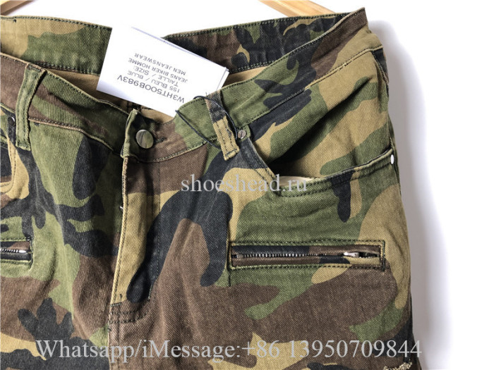 Balmain Camo Green Jeans