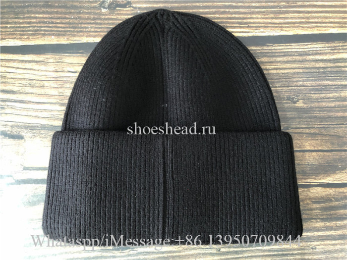 Prada Classic Technical knit Beanie Black Hat
