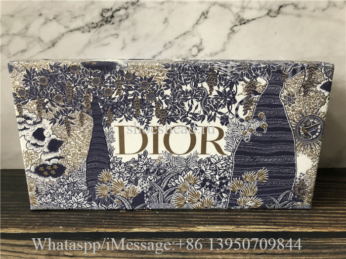 Dior Dway Heeled Slide Embroidered Cotton