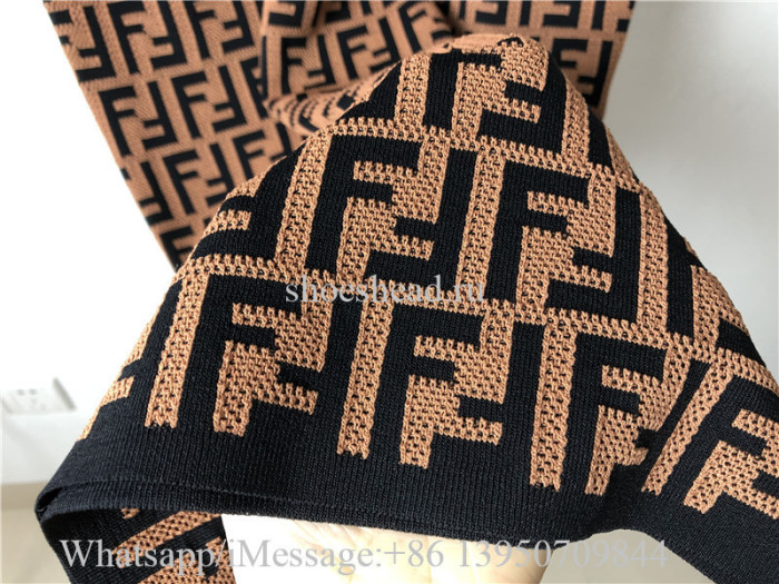Fendi Social Pop Digital Print Double F knitting Dress