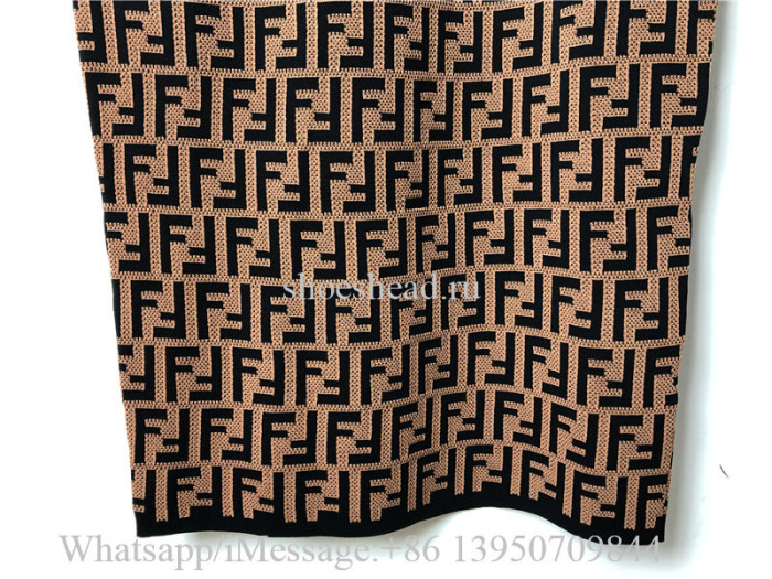 Fendi Social Pop Digital Print Double F knitting Dress