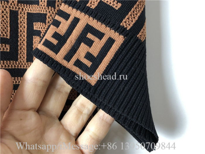 Fendi Social Pop Digital Print Double F knitting Dress
