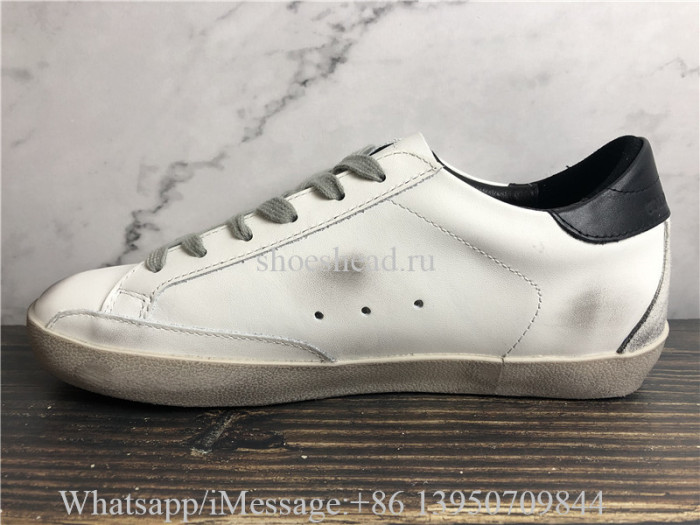 Golden Goose Super-Star Sneakers With Black Heel Tab And Metal Stud Lettering