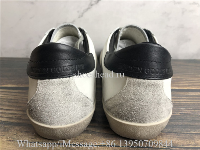 Golden Goose Super-Star Sneakers With Black Heel Tab And Metal Stud Lettering