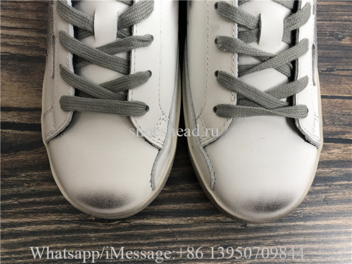 Golden Goose Super-Star Sneakers With Black Heel Tab And Metal Stud Lettering
