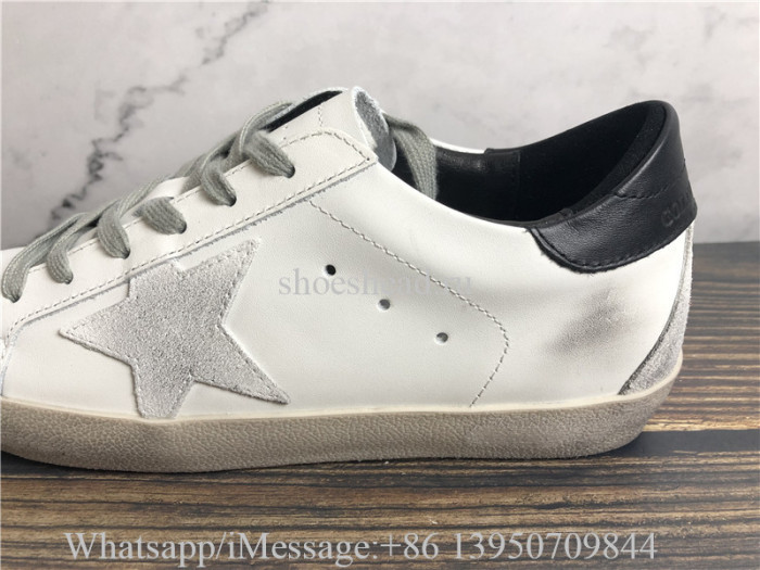 Golden Goose Super-Star Sneakers With Black Heel Tab And Metal Stud Lettering