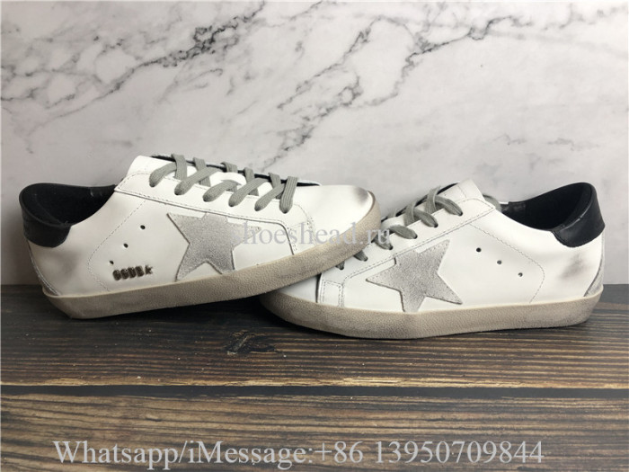 Golden Goose Super-Star Sneakers With Black Heel Tab And Metal Stud Lettering