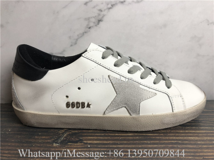 Golden Goose Super-Star Sneakers With Black Heel Tab And Metal Stud Lettering