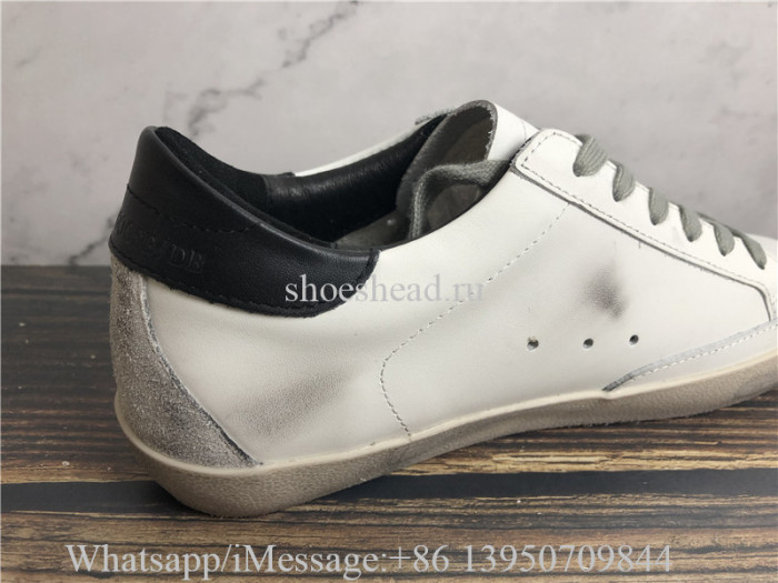Golden Goose Super-Star Sneakers With Black Heel Tab And Metal Stud Lettering