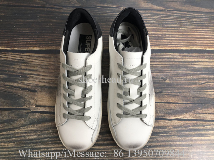 Golden Goose Super-Star Sneakers With Black Heel Tab And Metal Stud Lettering