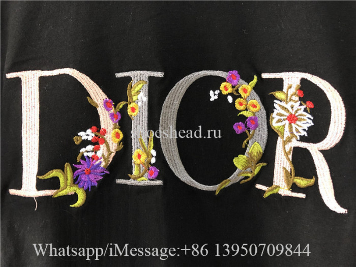 Dior Black Shirt With Flower Pattern