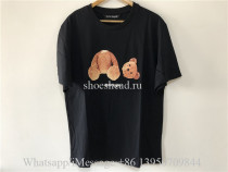 Palm Angels Black Bear Print T-shirt