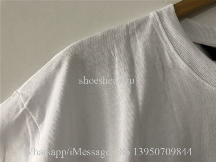 Palm Angels Sprayed Blue Heart Logo T-shirt