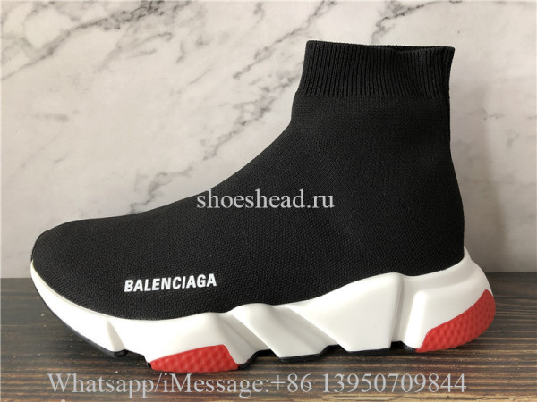 Balenciaga Speed Trainer Sock Black Red