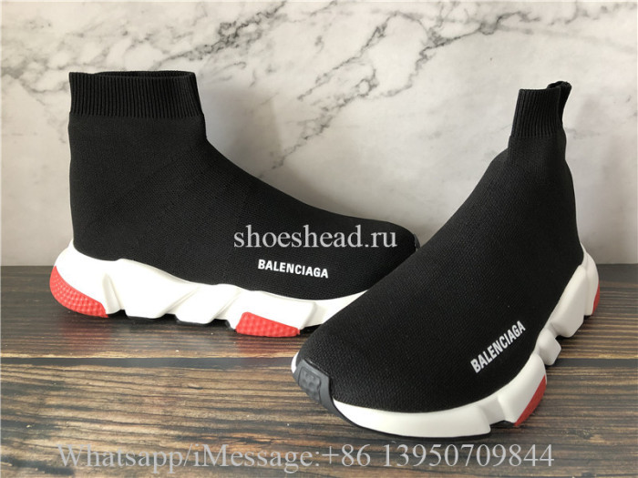 Balenciaga Speed Trainer Sock Black Red