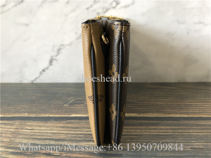 Original Louis Vuitton Double Zip Pochette Monogram Brown Bag M69203