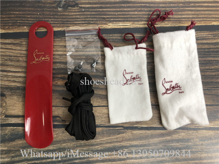Christian Louboutin Spike Flat Low Top Sneaker Black