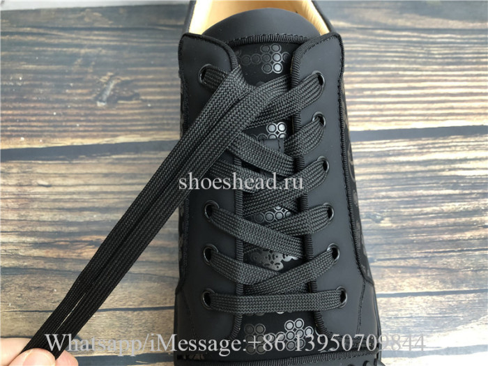 Christian Louboutin Spike Flat Low Top Sneaker Black