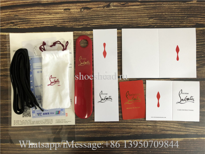Christian Louboutin Spike Flat Low Top Sneaker Black