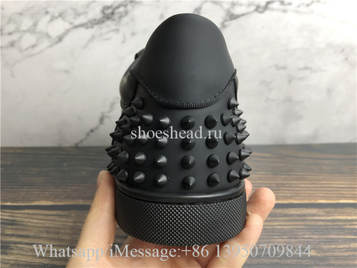 Christian Louboutin Spike Flat Low Top Sneaker Black