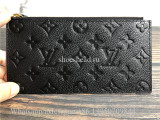 Original Louis Vuitton Felicie Pochette Monogram Empreinte Leather Black Bag M64064