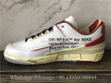 Off White x Air Jordan 2 Retro Low SP Red White