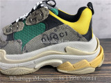 Gucci x Balenciaga Hacker Triples S Sneaker Green Yellow Grey