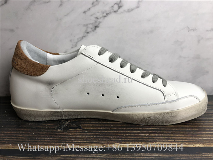 Golden Goose Superstar Sneaker With Brown Suede Tab