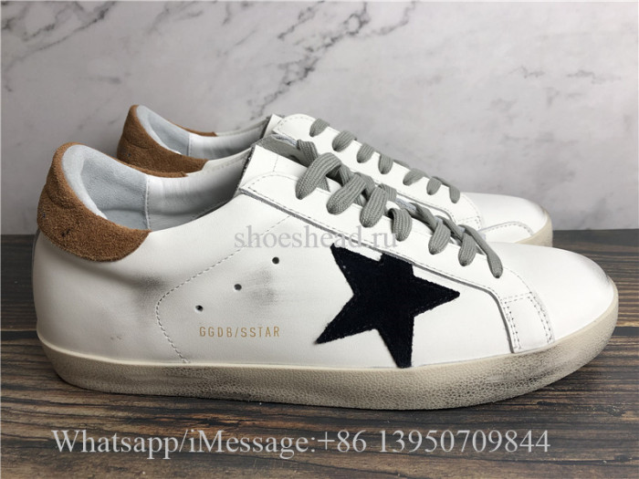 Golden Goose Superstar Sneaker With Brown Suede Tab