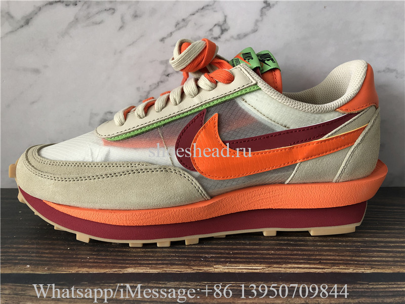 Clot xSacai xNike LDWaffle Net Orange Blaze Kiss Of Death