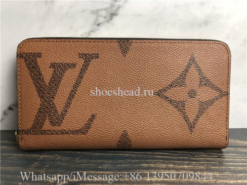 Original Louis Vuitton Giant Monogram Reverse Canvas Zippy Wallet M69353