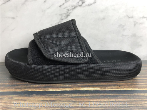 Yeezy Pre-owned Season 6 Black Nylon Flat Sandals Slipper