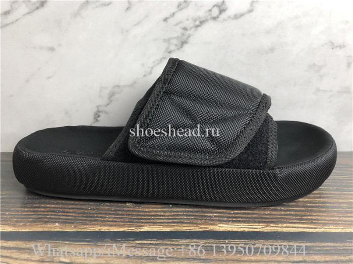 Yeezy Pre-owned Season 6 Black Nylon Flat Sandals Slipper